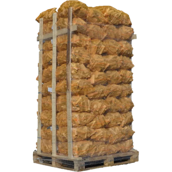 Palet de 80 filetes de 25dm3 de leña para encender