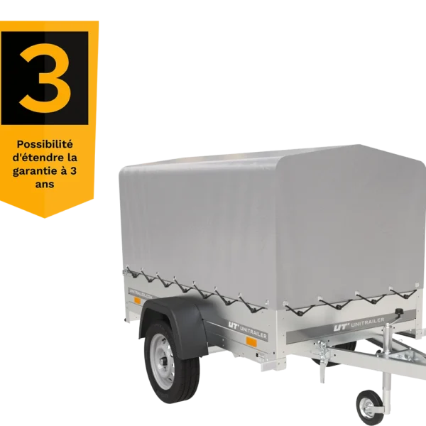 Remolque de 750 kg 200 x 125 con cubierta tipo domo